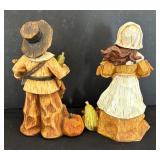 Vintage Ganz Thanksgiving Pilgrim Couple Figurines