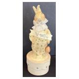 Beautiful Bunny Figurines and Candle