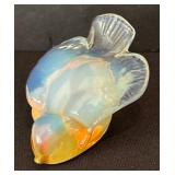 Sabino Art Glass Opalescent Bird Figurine