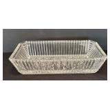 Vintage Waterford Crystal Irish Clover Butter Dish / Trinket Tray