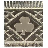 Vintage Waterford Crystal Irish Clover Butter Dish / Trinket Tray