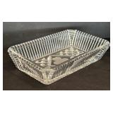 Vintage Waterford Crystal Irish Clover Butter Dish / Trinket Tray