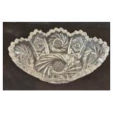 Vintage American Brilliant Cut Pressed Glass Dish