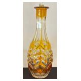 Vintage Nachtmann Traube Cut to Clear Crystal Decanter Set with Coordinating Sherry Glasses