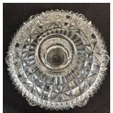 Pair of Vintage Anchor Hocking Thousand Stars and Bars Candle Holders