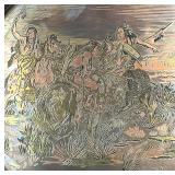 Vintage Limited Edition Damascene Indians Discovering Lewis & Clark Collectors Plate by Charles M. Russell for Reed & Barton