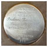 Vintage Limited Edition Damascene Indians Discovering Lewis & Clark Collectors Plate by Charles M. Russell for Reed & Barton