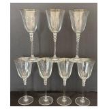 Mikasa Sonata Golden Rimmed Wine / Water Crystal Stemware
