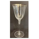 Mikasa Sonata Golden Rimmed Wine / Water Crystal Stemware
