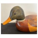 Vintage Carved Wooden Duck Decoy by Fellows of Bozeman, Montana