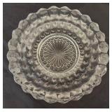 Assorted Vintage Crystal and Clear Glass Platters, Pedestal Plate, Sugar/Creamer Serving Set, Bowl and More!