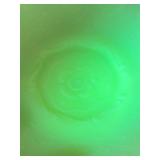 Vintage Fenton Custard Satin Persian Medallion Uranium Bowl