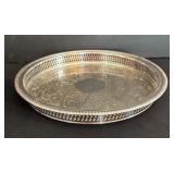 Vintage Silver Plated Serving Platter with Covered Casserole Dish