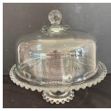 Regency Ambiance Beaded Crystal Pedestal Cake Stand