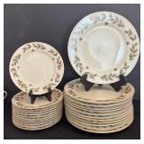 Holly Berry Holiday Christmas Dinnerware Service for 12 by World Bazaars
