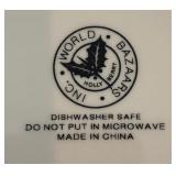 Holly Berry Holiday Christmas Platter, Bowl and Salt / Pepper Shakers