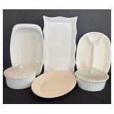 White Platters and Bowls by Corningware, Fitz & Floyd, Kennex, Ceriart and More!