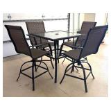 Patio Table with Four Swivel Chairs
