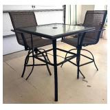 Patio Table with Four Swivel Chairs