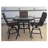 Patio Table with Four Swivel Chairs