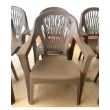 Set of Six Resin Patio Chairs