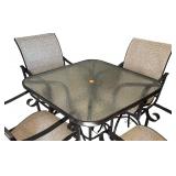 Patio Table with Four Swivel Chairs