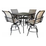 Patio Table with Four Swivel Chairs