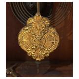 Antique New Haven Mantle Clock with Ornate Carving