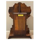 Antique New Haven Mantle Clock with Ornate Carving