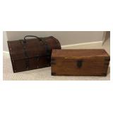 Two Decorative Hinged Boxes