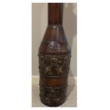 Stylish Metal vase with Decorative Sticks and Faux Florals