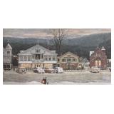 "Stockbridge Main Street at Christmas" Print by Norman Rockwell