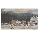 "Stockbridge Main Street at Christmas" Print by Norman Rockwell