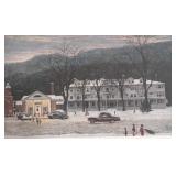 "Stockbridge Main Street at Christmas" Print by Norman Rockwell