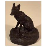 Original Bob Scriver Red Fox Bronze Sculpture