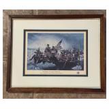 The Surrender of Lord Cornwallis at Yorktown Stamp by John Trumbull and Washington Cossing the Delaware Stamp Print by Emanuel Leutze / Eastman Johnson