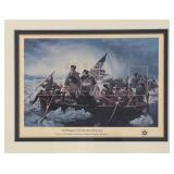 The Surrender of Lord Cornwallis at Yorktown Stamp by John Trumbull and Washington Cossing the Delaware Stamp Print by Emanuel Leutze / Eastman Johnson