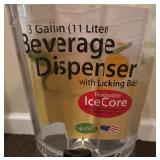 Three Gallon Beverage Dispenser with Removable Ice Core