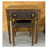 Vintage Sewing Machine Table with Chair