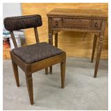 Vintage Sewing Machine Table with Chair