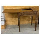 Vintage Sewing Machine Table with Chair