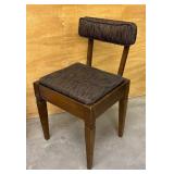 Vintage Sewing Machine Table with Chair