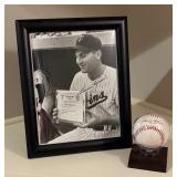 Harmon Killebrew Autographed Print and Baseball