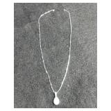 Sterling Silver 1/10 ct tw Diamond Pear Cluster Halo Drop Pendant Necklace Sterling Silver 1/10 ct tw Diamond Pear Cluster Halo Drop Pendant Necklace