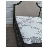 Queen Size Bed with Padded Headboard and Bench Footboard with 2 Drawers Queen Size Bed with Padded Headboard and Bench Footboard with 2 Drawers