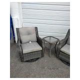 Gliding Patio Chairs and End Table Gliding Patio Chairs and End Table