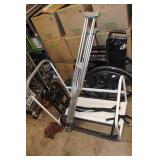 Assorted Medical - Crutches, Wheel Chair, Bed Rail
