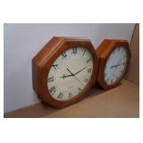 *2* Vintage Quartz Wall Clocks