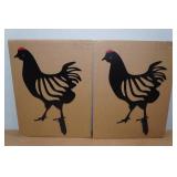 *2* Metal Rooster Yard Décor - 10.5"