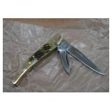 *5* Crowing Rooster Two Blade Toothpick Knives
